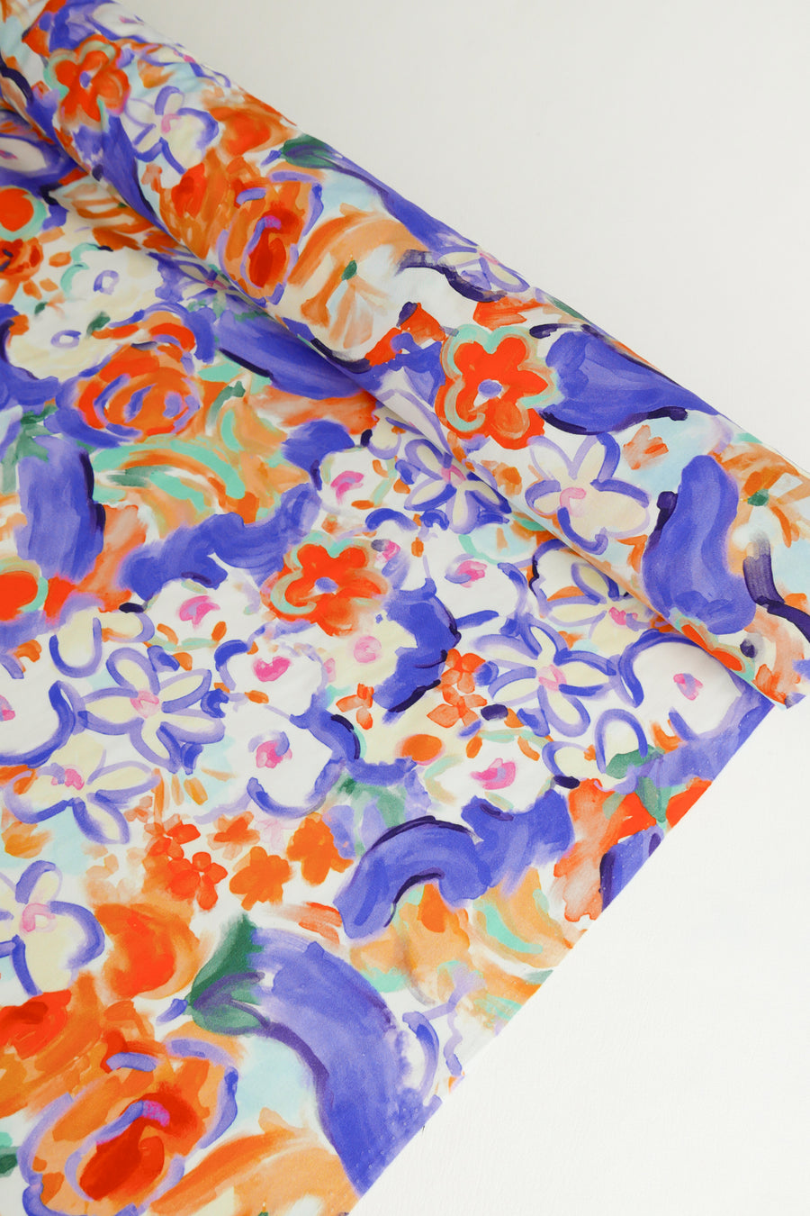 Francoise - Printed Cotton | Tangerine