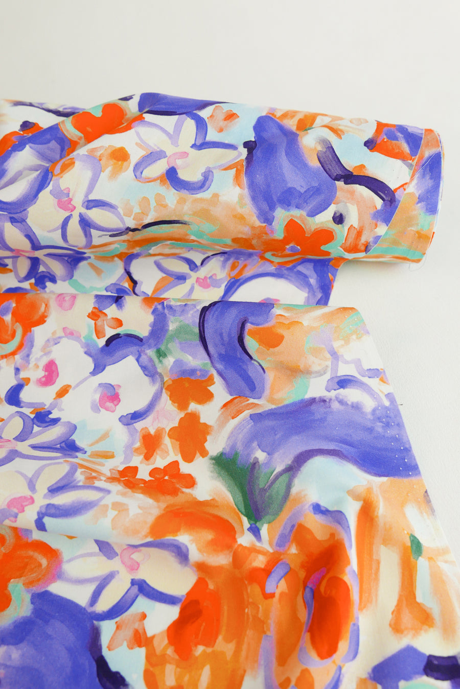 Francoise - Printed Cotton | Tangerine