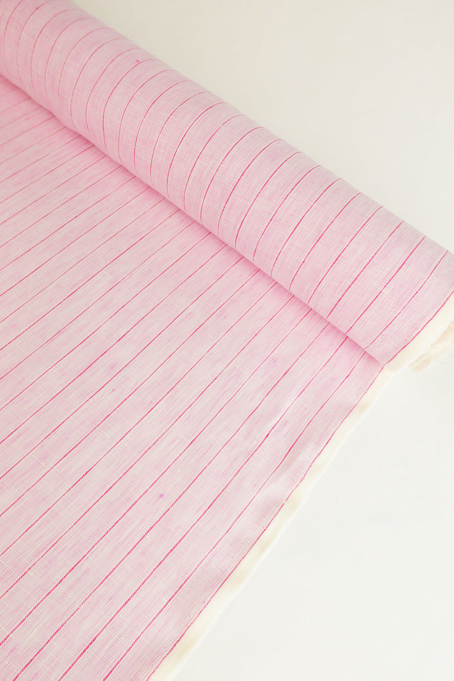 Ottavia - Japanese Basketweave Linen | Sherbet Pink