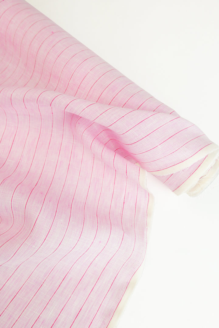 Ottavia - Japanese Basketweave Linen | Sherbet Pink