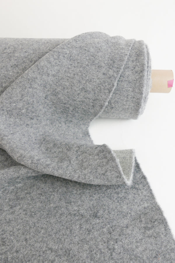 Giulia - Double Faced Boiled Wool | Smoke (LAST CUT - 2M)