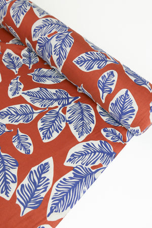 Spring Leaves - Printed Cotton | Terracotta