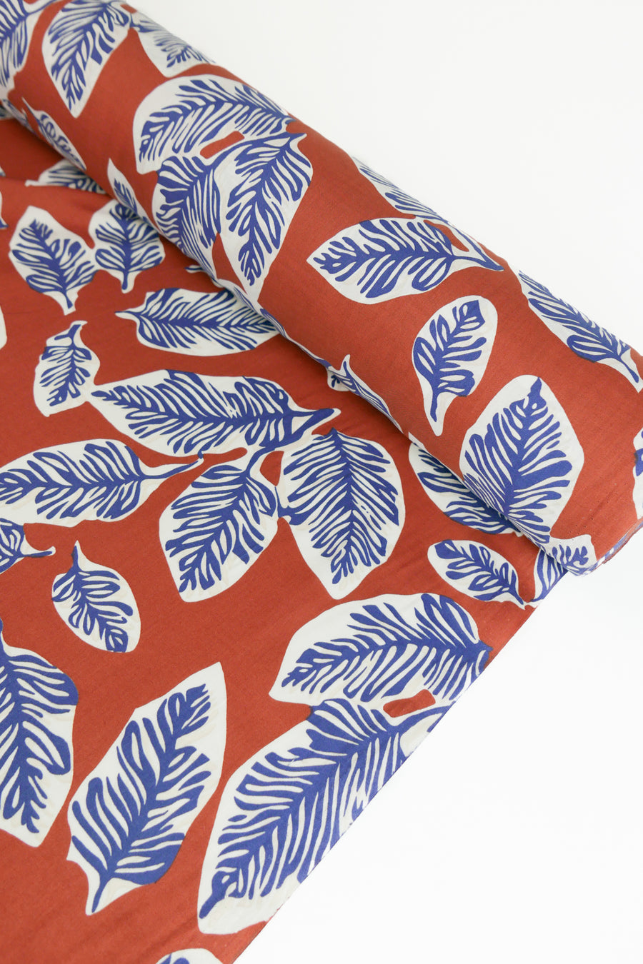 Spring Leaves - Printed Cotton | Terracotta