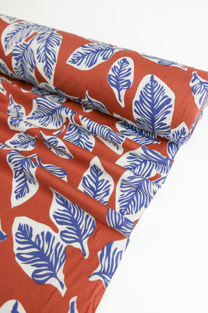 Spring Leaves - Printed Cotton | Terracotta
