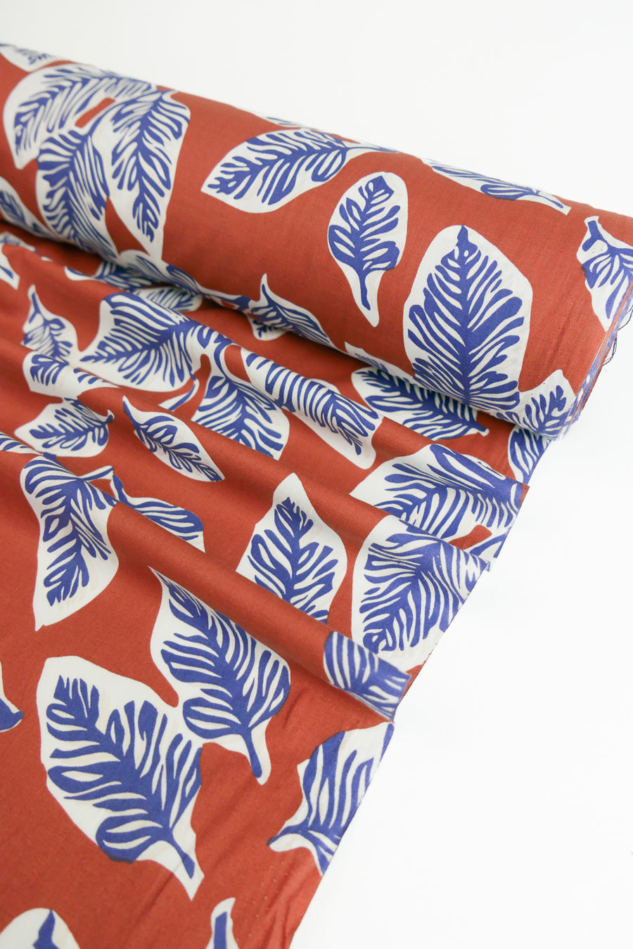 Spring Leaves - Printed Cotton | Terracotta