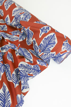 Spring Leaves - Printed Cotton | Terracotta