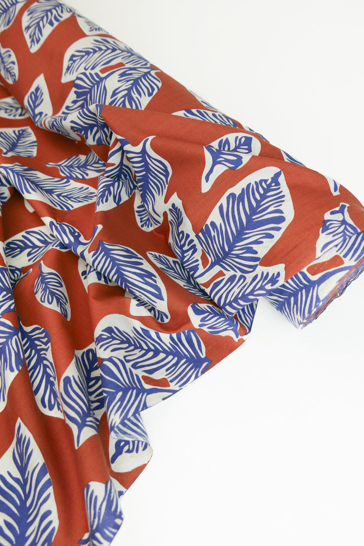 Spring Leaves - Printed Cotton | Terracotta