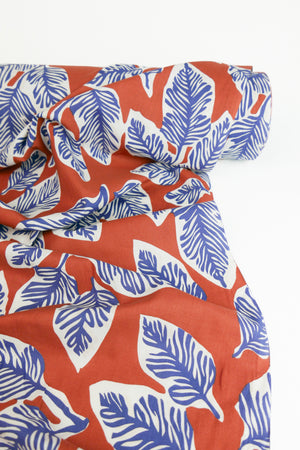Spring Leaves - Printed Cotton | Terracotta