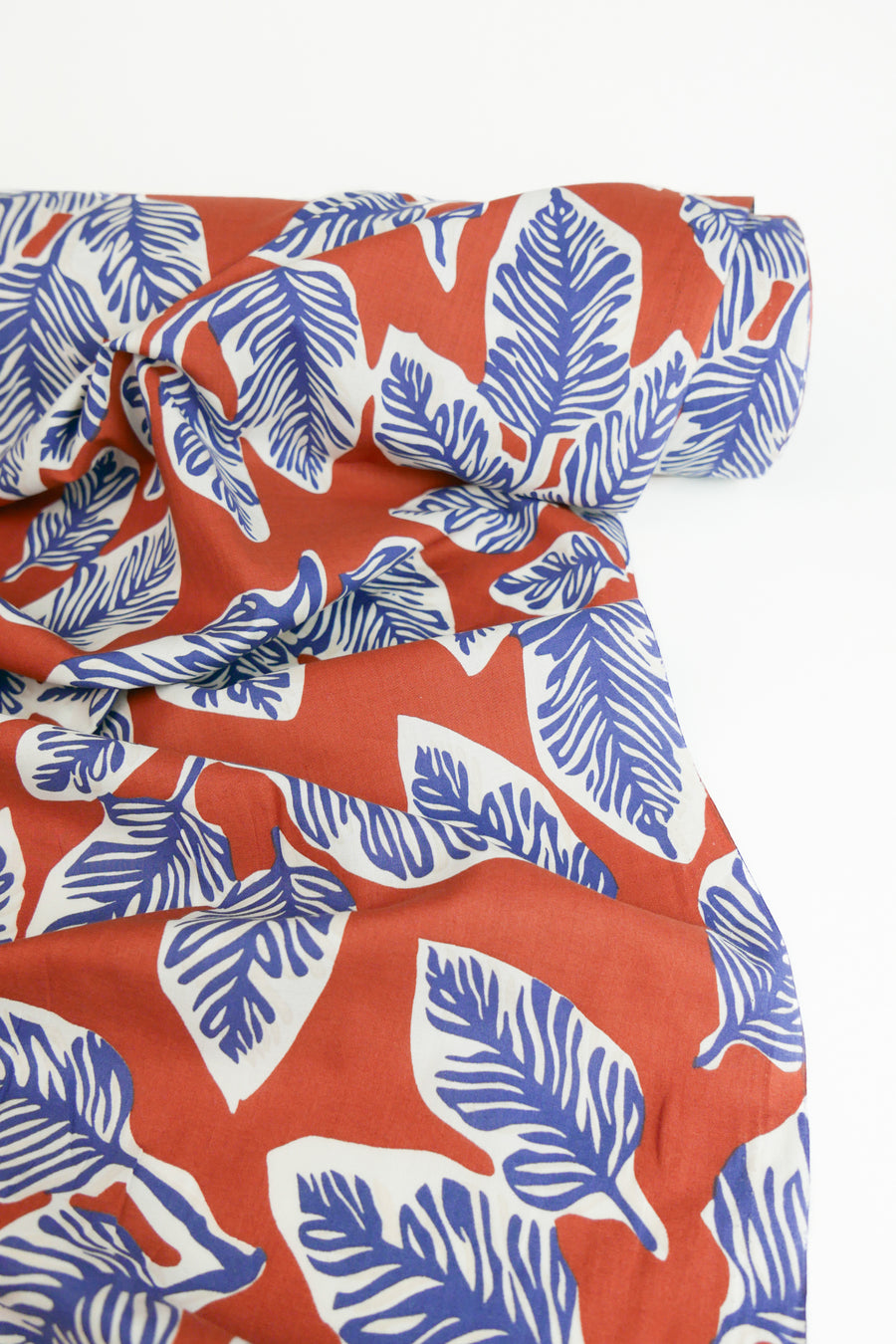 Spring Leaves - Printed Cotton | Terracotta