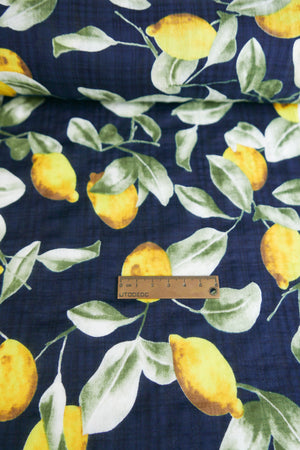 St Clements - Linen Cotton | Midnight Blue (LAST CUT - 2.8M)