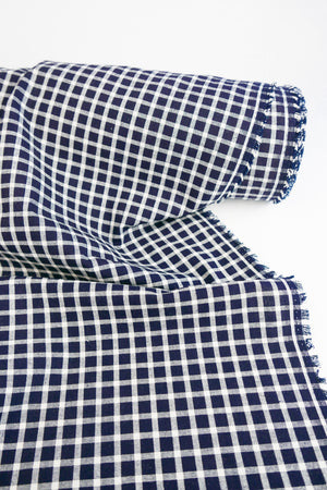 Lukah - Linen Cotton | Navy (LAST CUT - 3M)