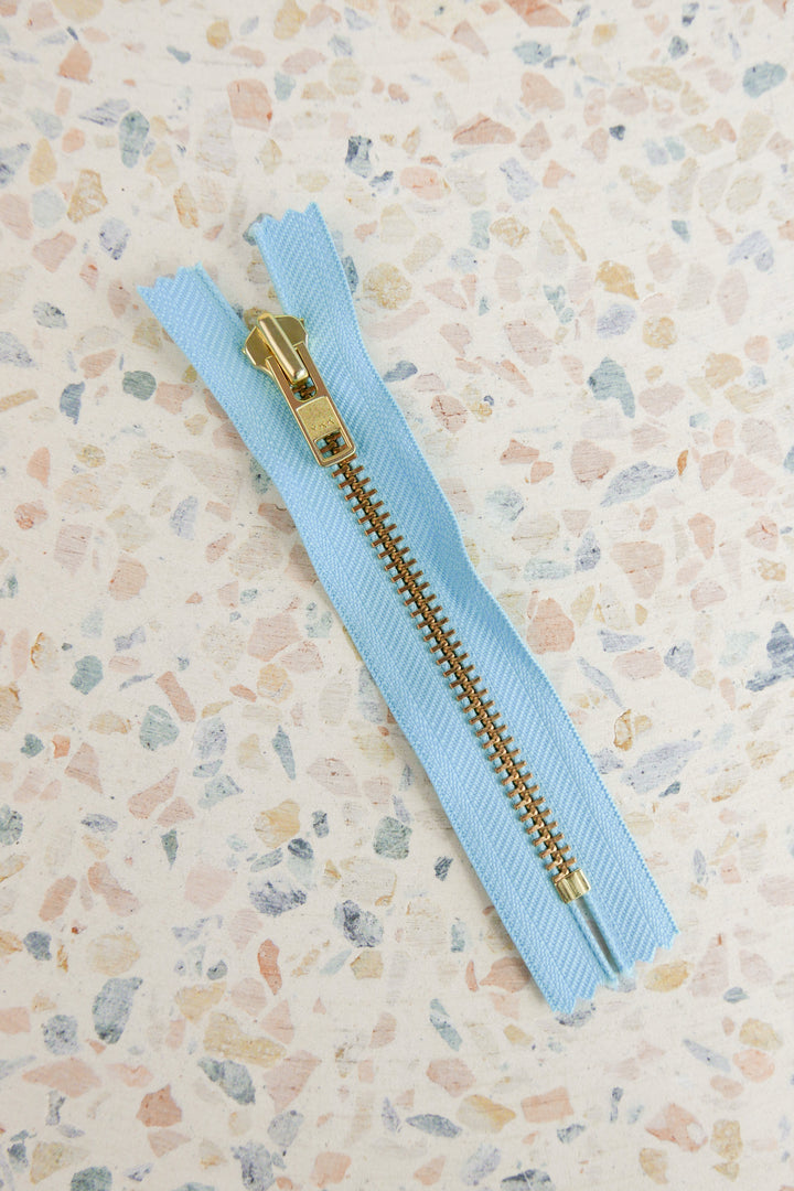 YKK 15cm Metal Zip | Ice Blue