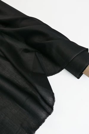 Japanese Polished Cotton Voile | Classic Black