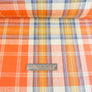 Vista - Yarn Dyed Linen Check | Tangerine