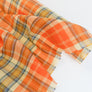 Vista - Yarn Dyed Linen Check | Tangerine