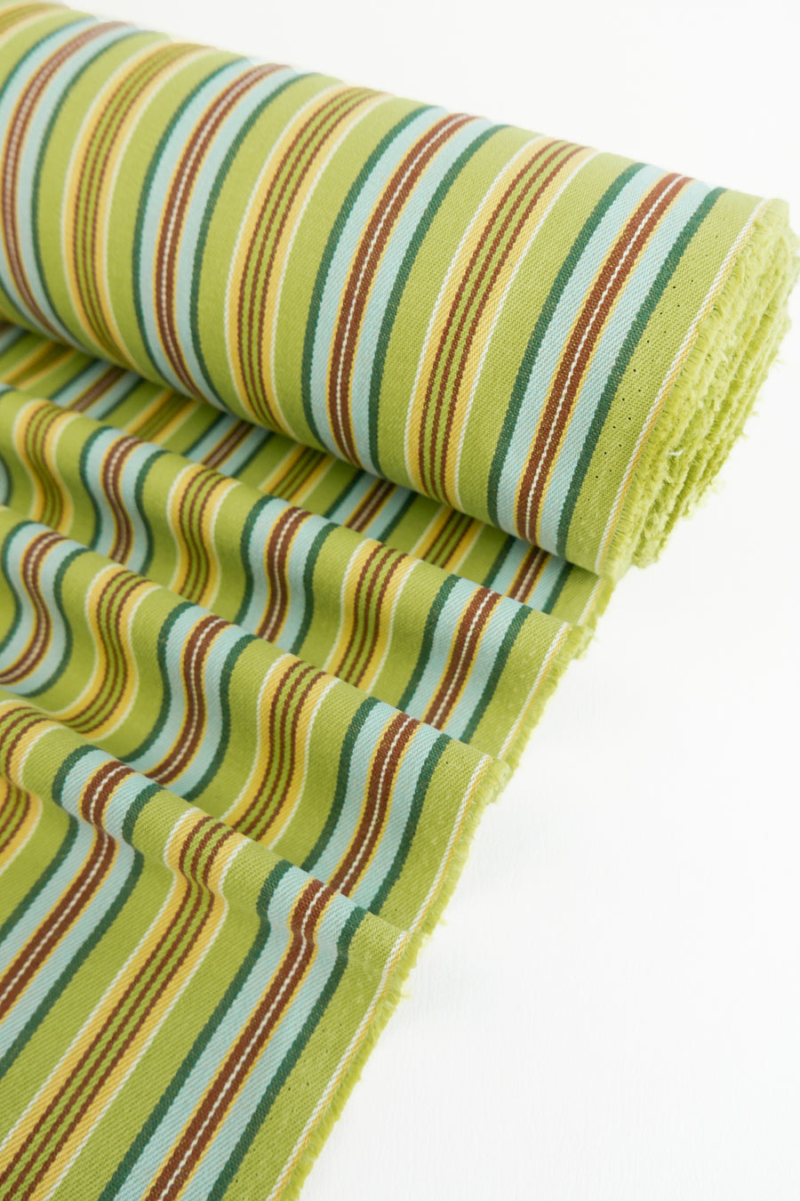Austria - Italian Cotton Stripe | Pistachio (LAST CUT - 2M)