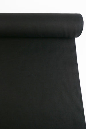 Silk Cotton Shirting | Classic Black