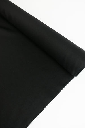 Silk Cotton Shirting | Classic Black
