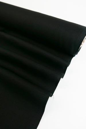 Silk Cotton Shirting | Classic Black