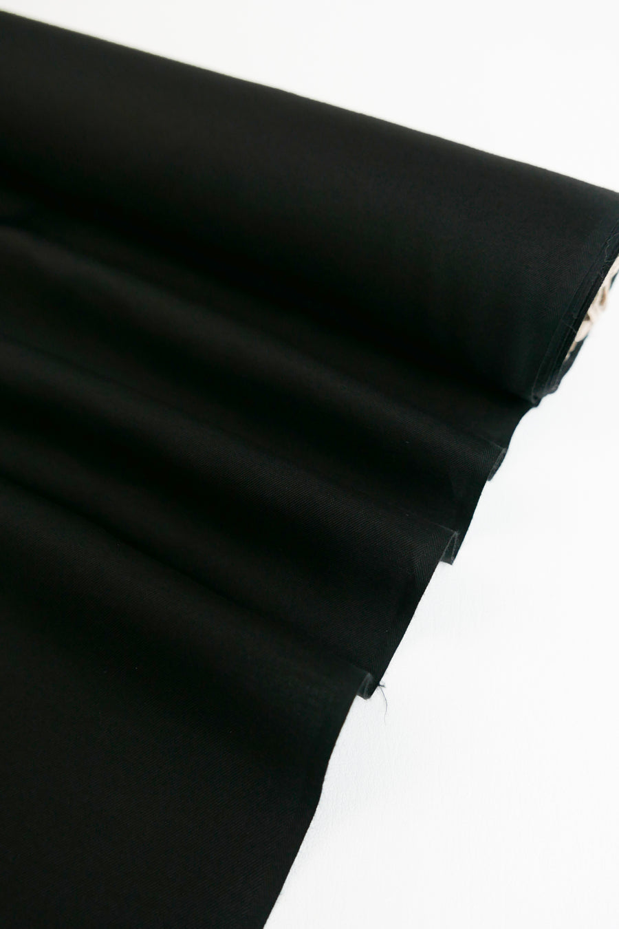 Silk Cotton Shirting | Classic Black