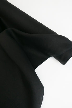 Silk Cotton Shirting | Classic Black