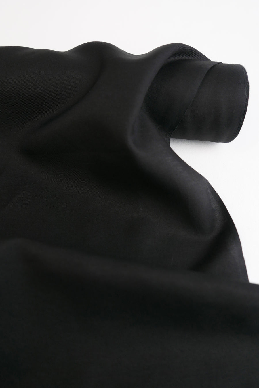 Silk Cotton Shirting | Classic Black