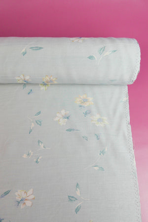 Margaret - Italian Printed Viscose | Duck Egg Blue