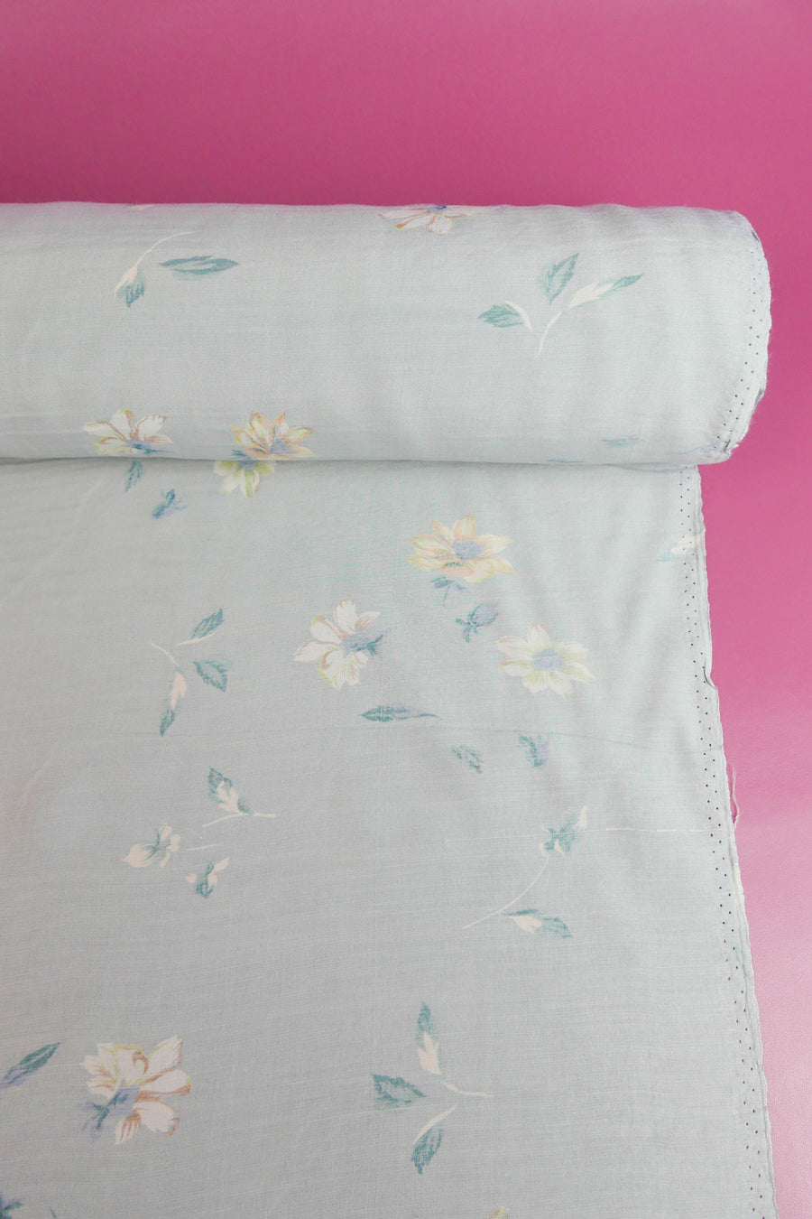 Margaret - Italian Printed Viscose | Duck Egg Blue