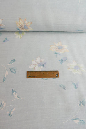 Margaret - Italian Printed Viscose | Duck Egg Blue