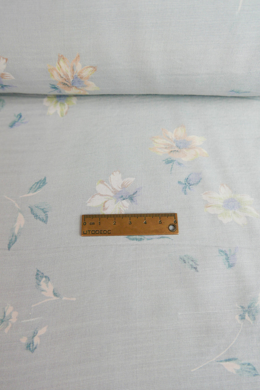 Margaret - Italian Printed Viscose | Duck Egg Blue