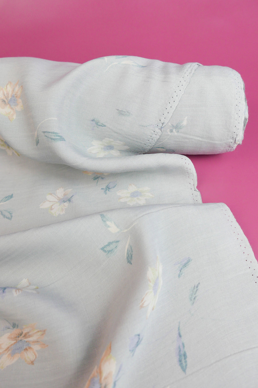 Margaret - Italian Printed Viscose | Duck Egg Blue
