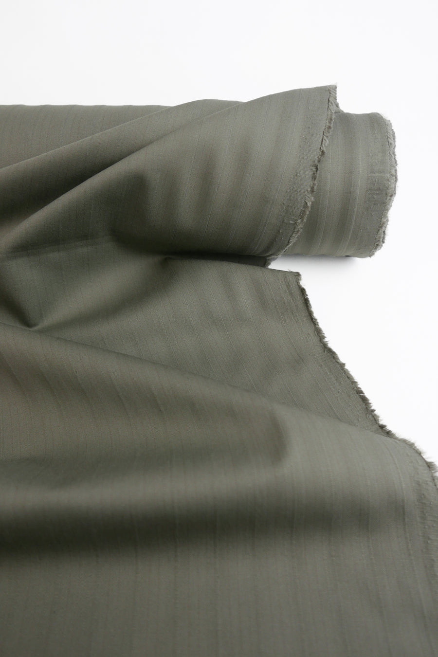 German Self-Stripe Cotton | Cement