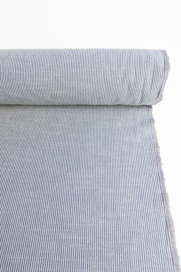 Ticking Stripe - Japanese Linen Cotton | Vintage Wash