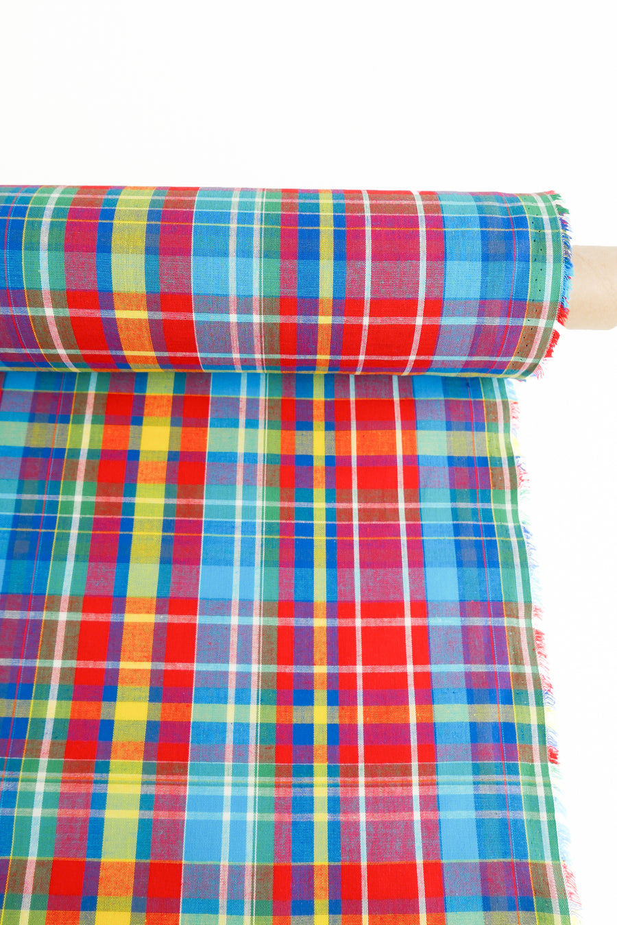 Madras Check - French Yarn Dyed Linen | Poppy Red