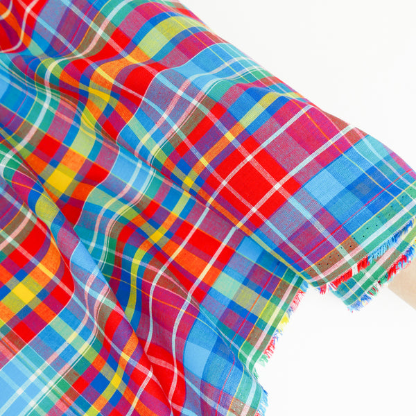 Madras Check - French Yarn Dyed Linen | Poppy Red (LAST CUT - 1.5M)