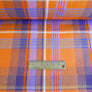 Madras Check - French Yarn Dyed Linen | Tangerine