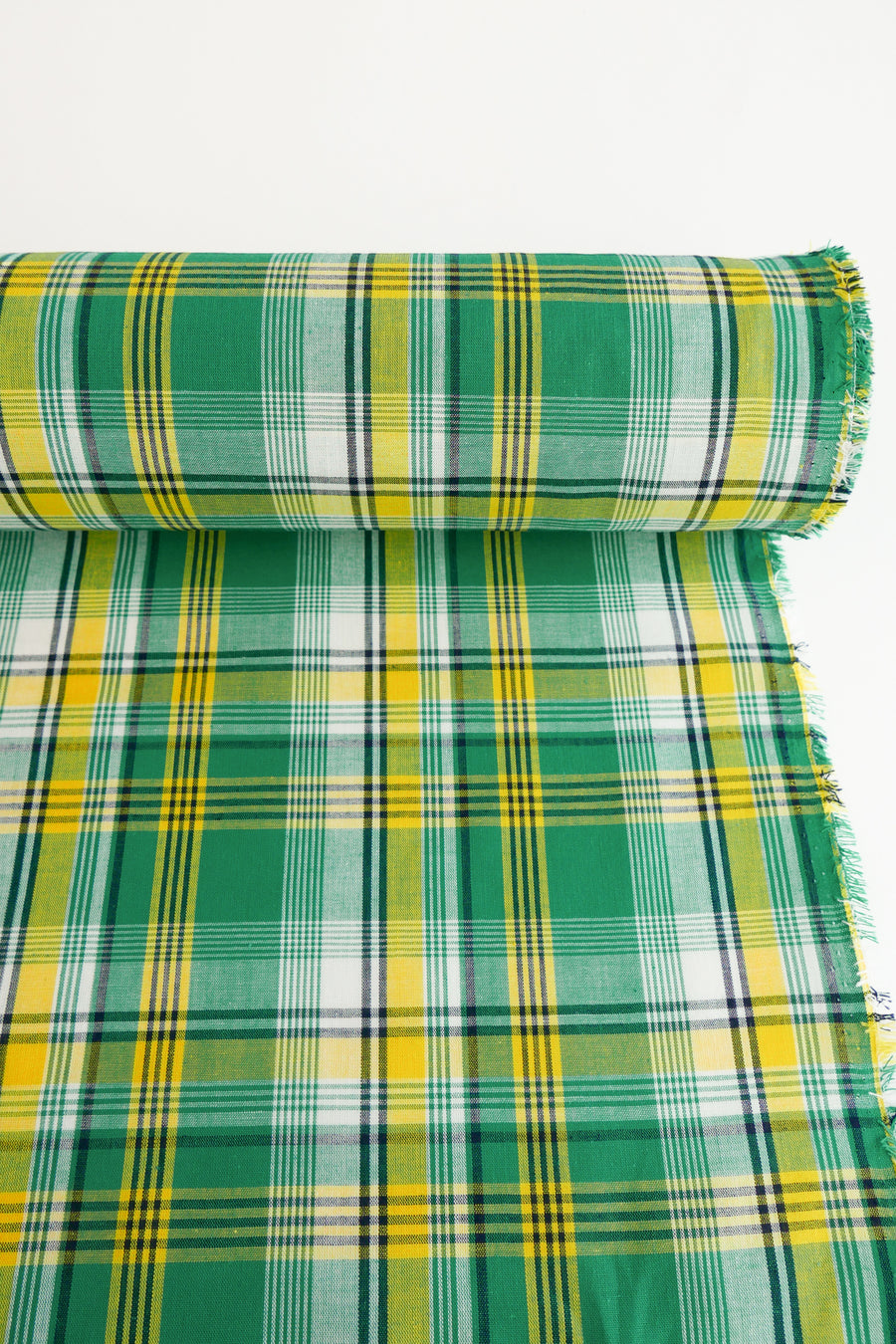 Madras Check - French Yarn Dyed Linen | Lime Zest