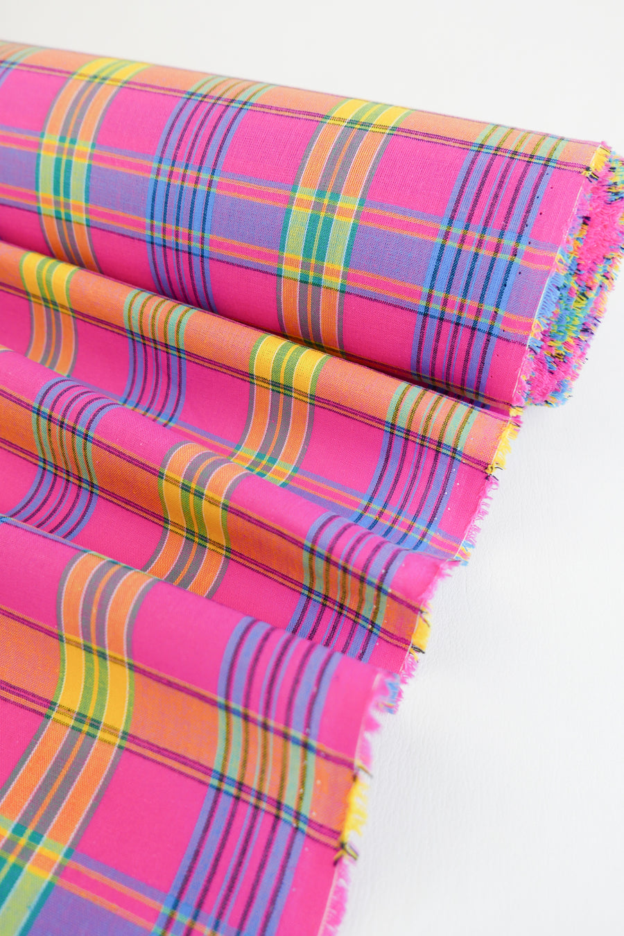 Madras Check - French Yarn Dyed Linen | Pink Punch