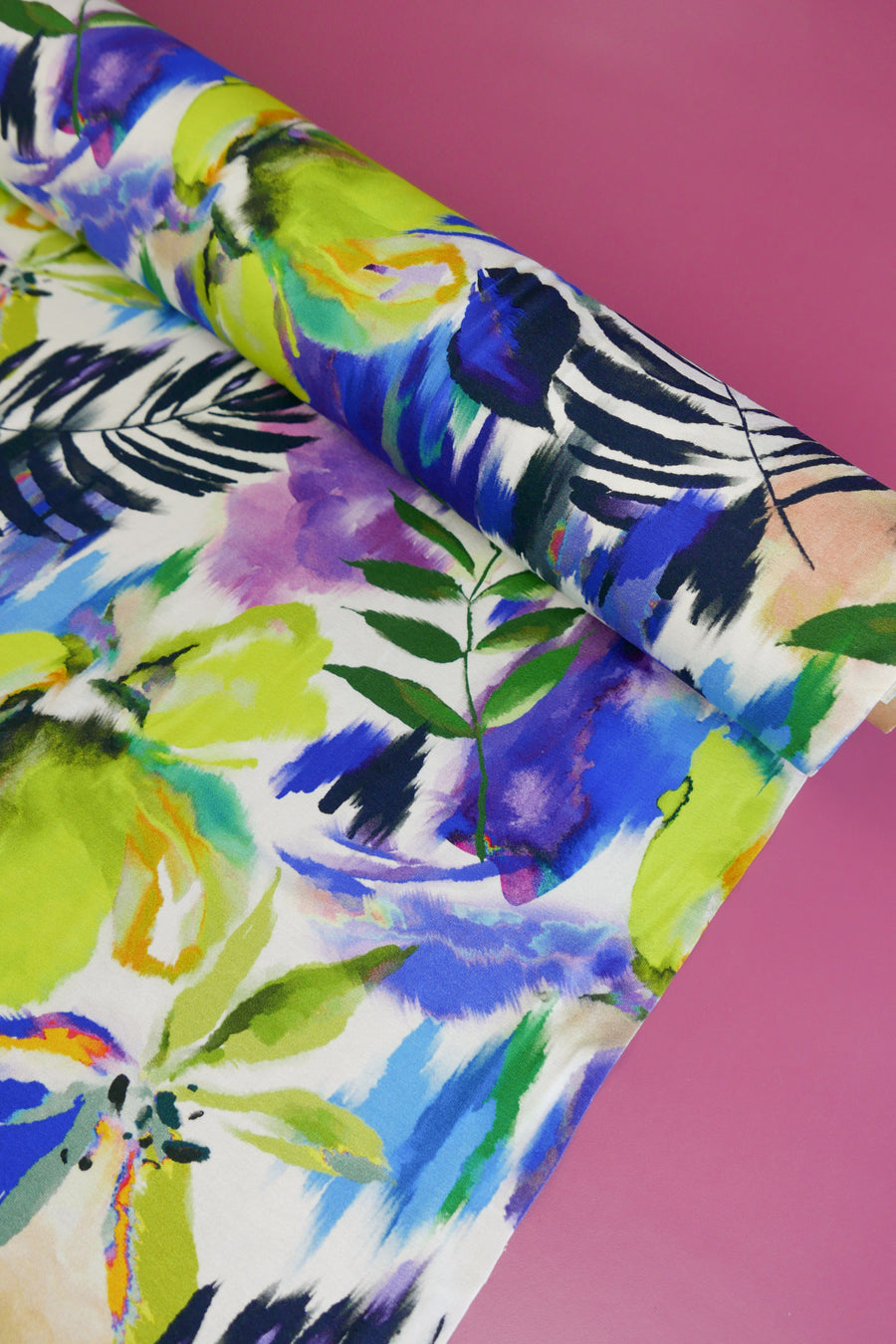 Evian - Printed Viscose Knit | Blueberry