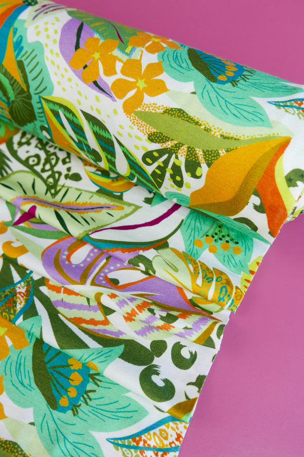 Mia - Printed Viscose Knit | Pistachio