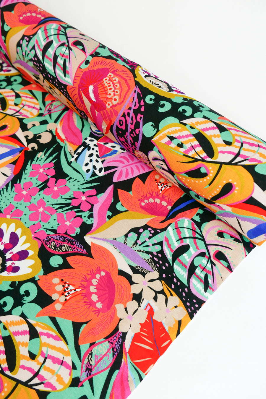 Mia - Printed Viscose Knit | Onyx