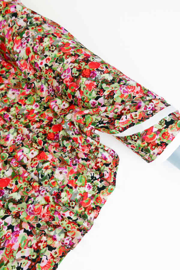 Cezanne - Printed Viscose Knit | Geranium