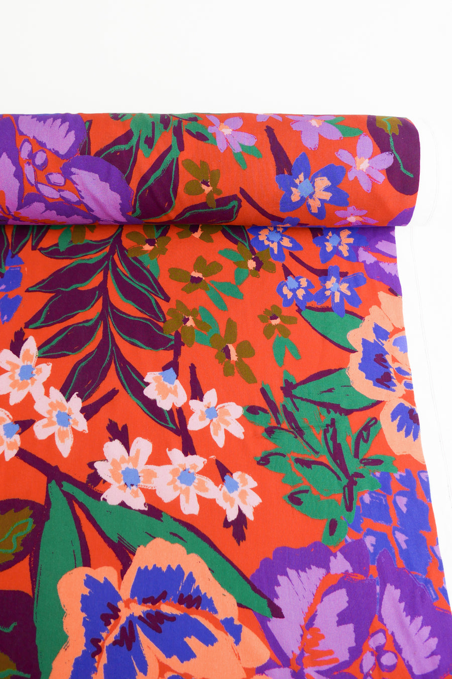 Benson - French Printed Viscose | Daylily