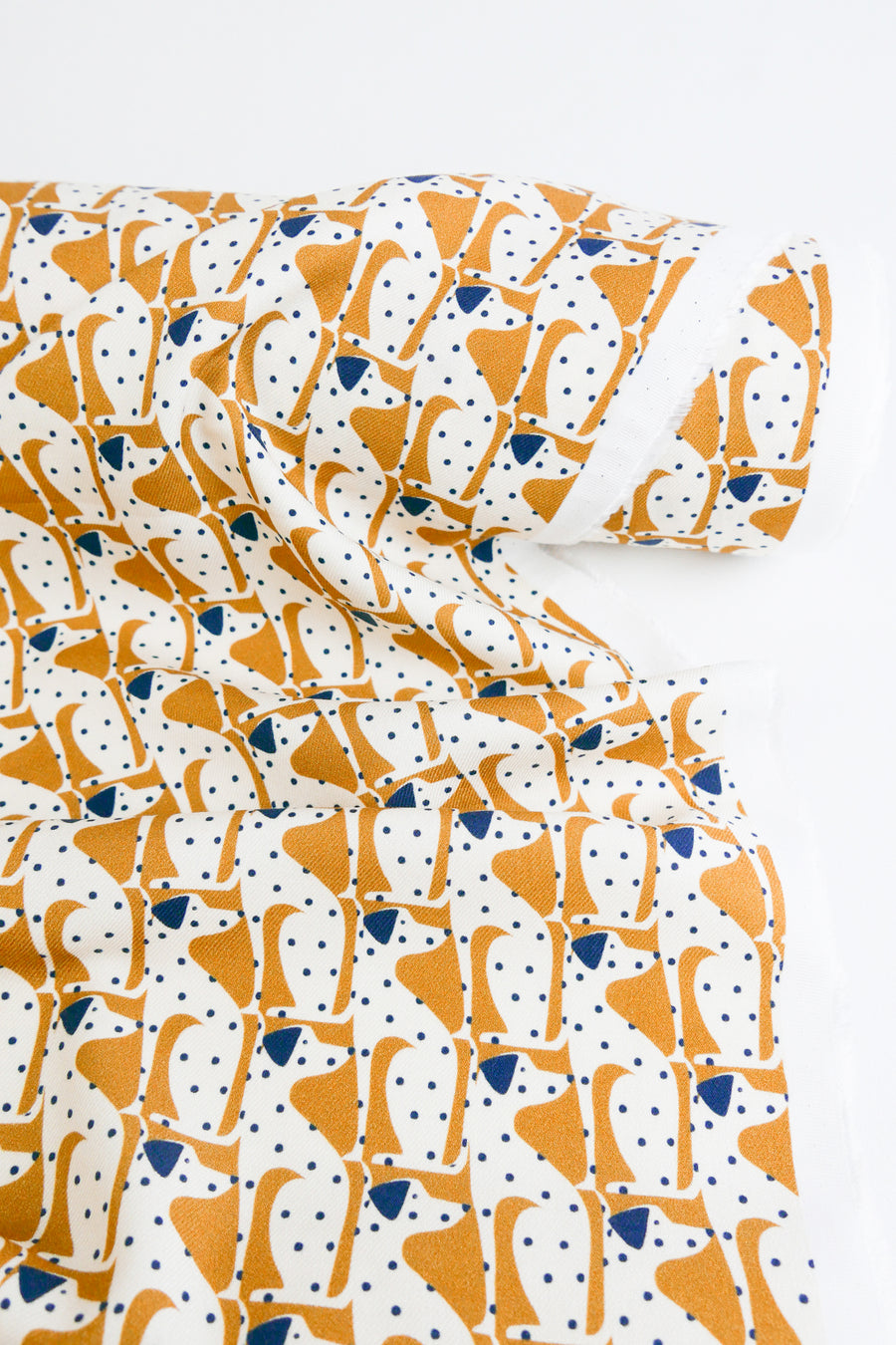 Cagna - Printed Viscose Twill | Biscuit