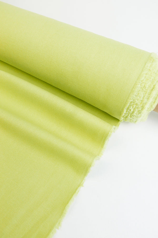 Freya - Heavy Square Weave Linen | Wasabi