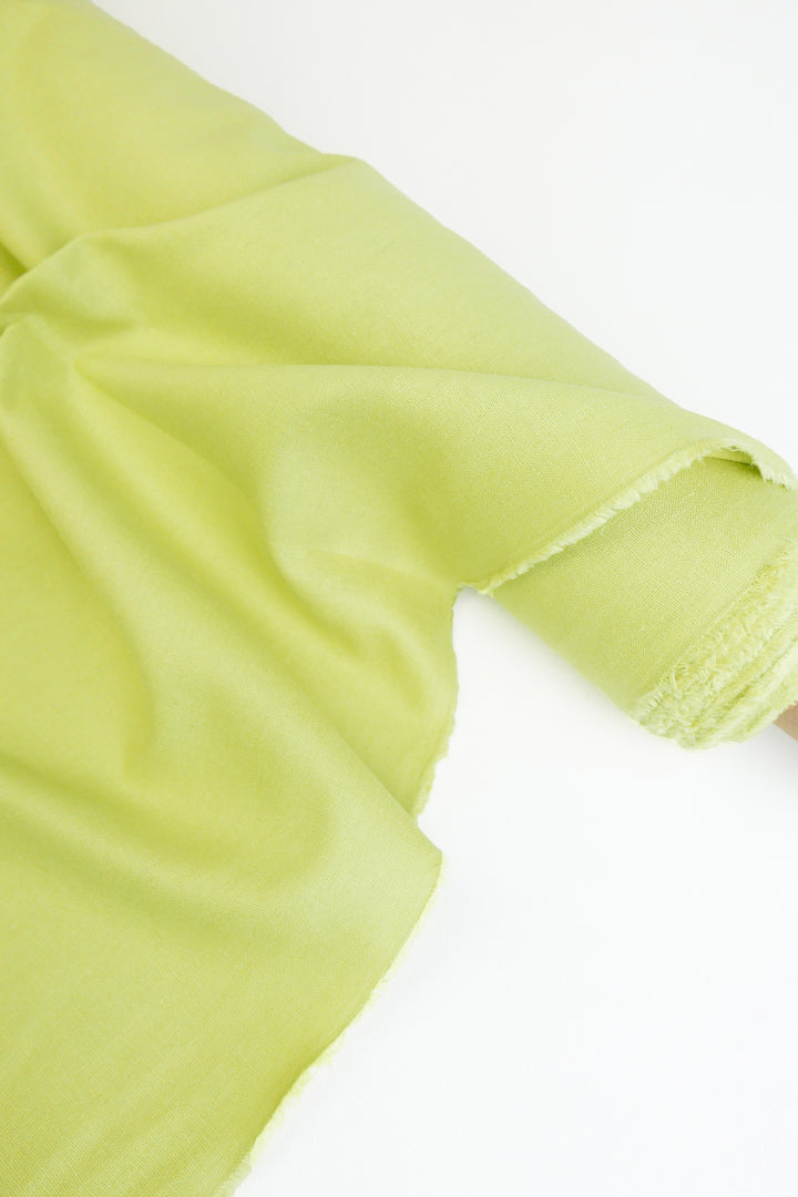 Freya - Heavy Square Weave Linen | Wasabi
