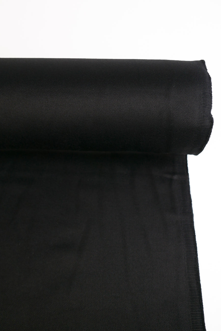 Brushed Denim - Sateen Finish Denim | Black Gloss