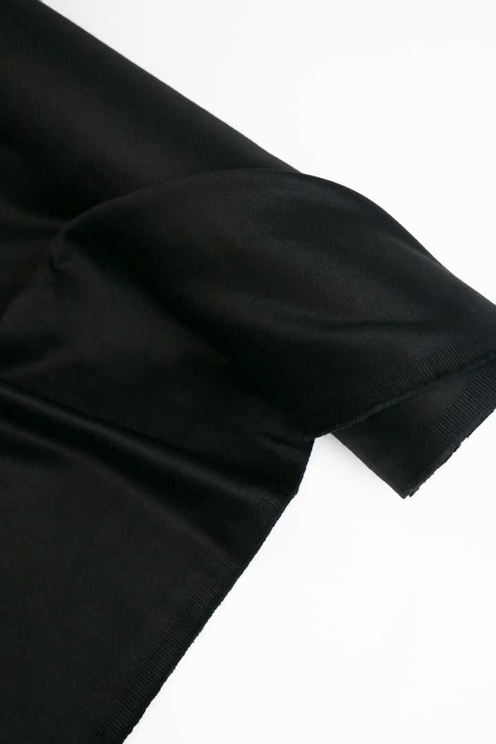 Brushed Denim - Sateen Finish Denim | Black Gloss