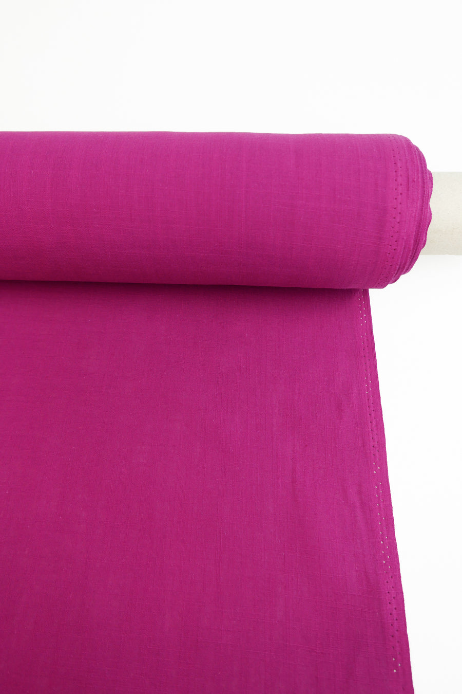 Amber - Crosshatch Linen | Magenta