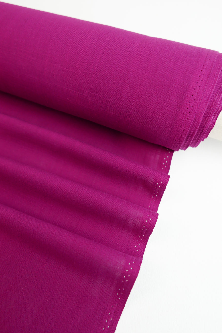 Amber - Crosshatch Linen | Magenta